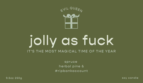 Jolly as Fuck 100% Soy Wax candle: It's the most magical time of the year