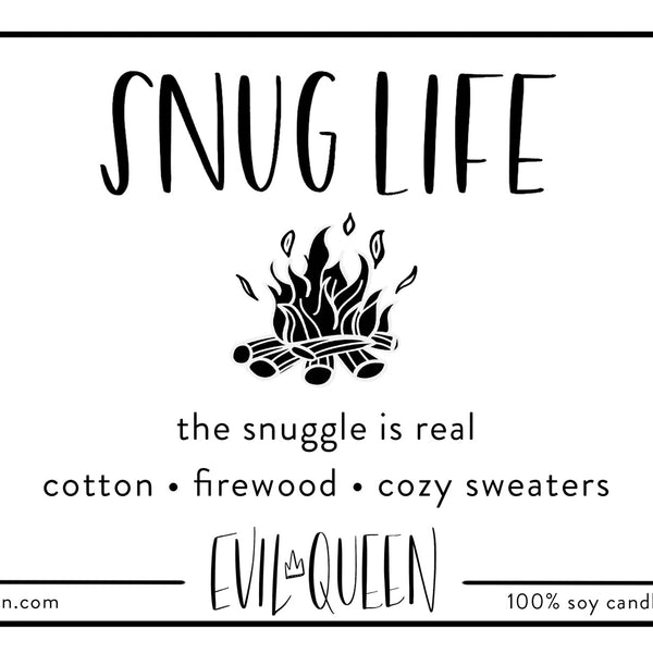 Cotton and firewood vegan soy wax candle from Evil Queen